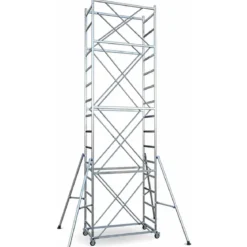 Trabattello Ponteggio Acciaio Piano Parapetto Stabilizzatori 670 cm