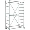 Trabattello Ponteggio Acciaio 160x80 cm Mezzopiano Ruote Lavoro 390 cm