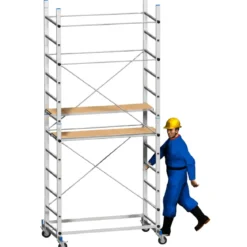 Trabattello Ponteggio in Alluminio Richiudibile Marchetti 155x360 cm