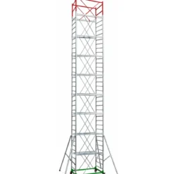 Trabattello Ponteggio Lavoro 1190 cm Professionale con Piano Parapetto