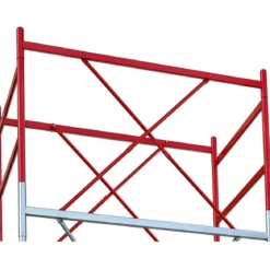 Trabattello Ponteggio Lavoro 590 cm Professionale con Piano Parapetto