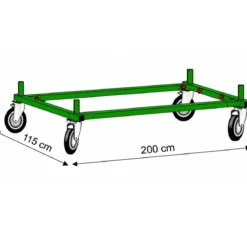 Trabattello Ponteggio Professionale h530 cm Piano con Botola Parapetto