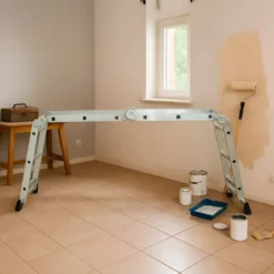 Trabattello Scala 4x3 Multifunzione Max 150kg Lavori Casa Ponteggio Bricolage