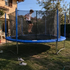 Trampolino Elastico 427 cm per Bambini Adulti Rete Sicurezza Esterno