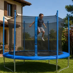 Trampolino Elastico 305 cm per Bambini Rete Sicurezza da Esterno