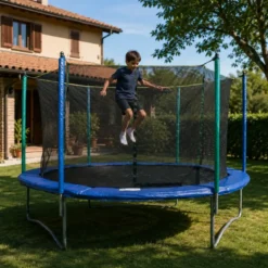 Trampolino Elastico 366 cm per Bambini Adulti Rete Sicurezza Esterno