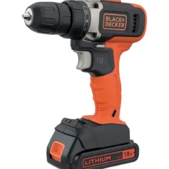 Trapano Avvitatore Black & Decker a Batteria a Litio 18V con Luce LED