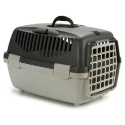 Trasportino per Cani e Gatti piccola taglia grigio scuro/chiaro