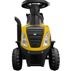 Trattore Caterpillar Cavalcabile per Bambini Giallo con Rimorchio