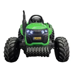 Trattore Elettrico per Bambini 24V con Rimorchio Ribaltabile Verde