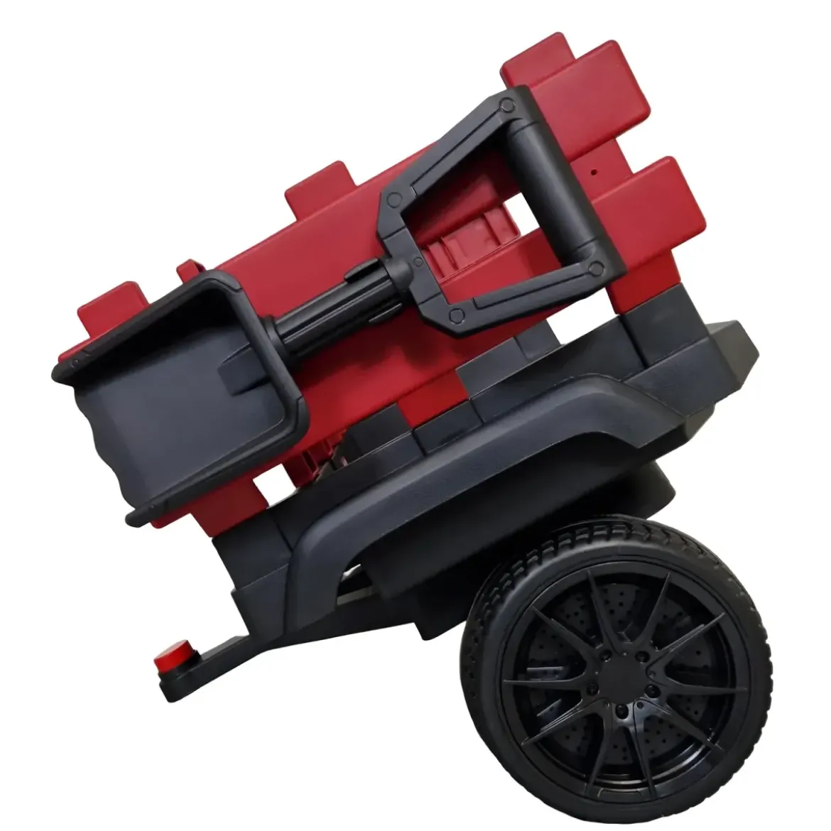 Trattore Elettrico per Bambini 12V Rosso con Rimorchio e Telecomando