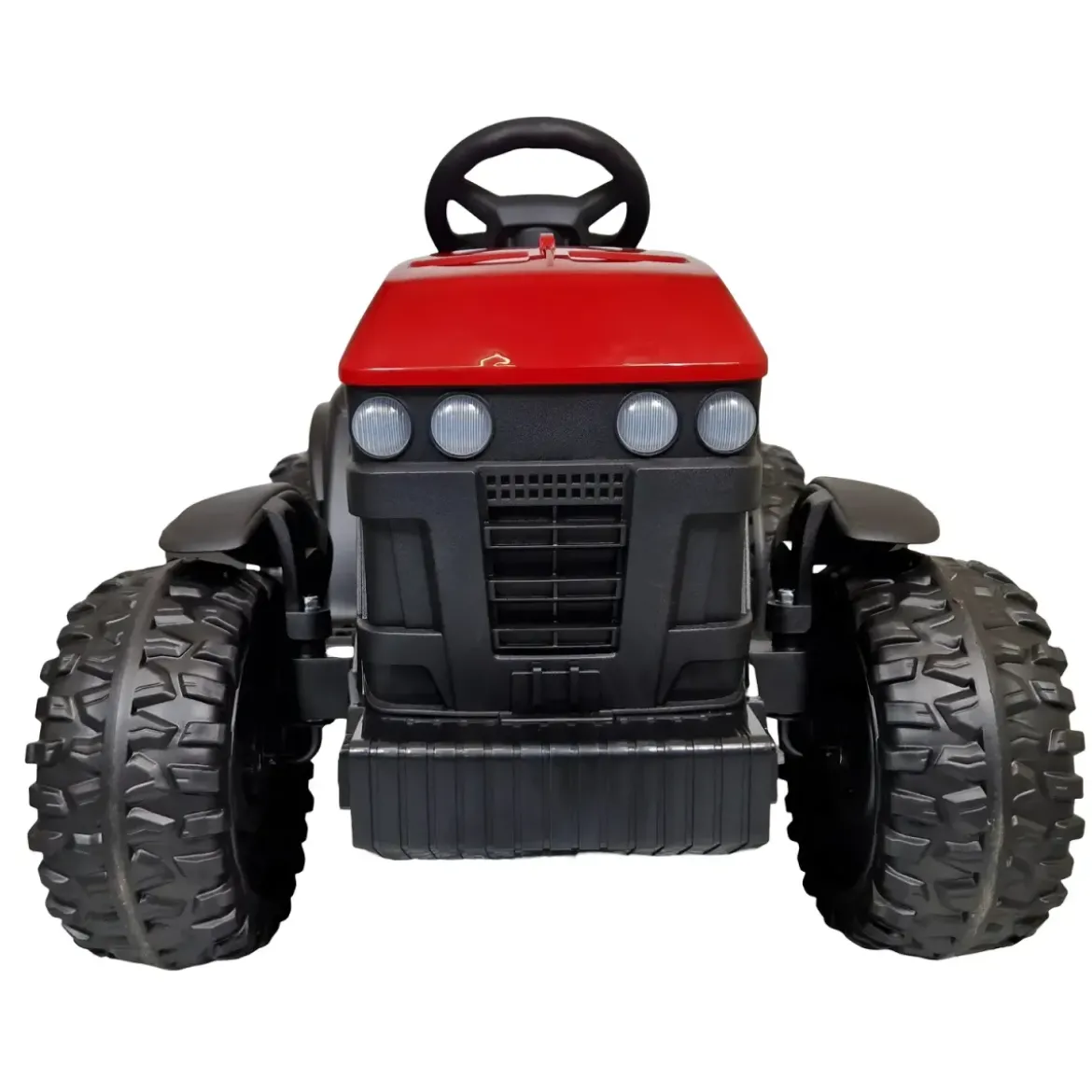 Trattore Elettrico per Bambini 12V Rosso con Rimorchio e Telecomando