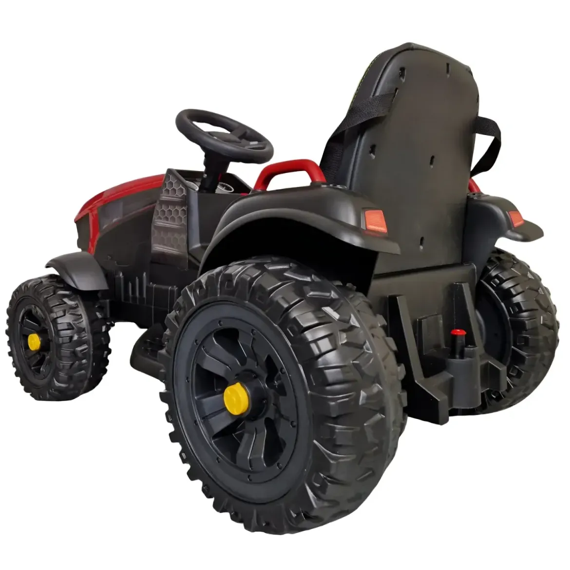 Trattore Elettrico per Bambini 12V Rosso con Rimorchio e Telecomando