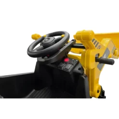 Trattore Escavatore Elettrico per Bambini 12V Giallo Caterpillar Telecomando