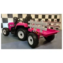 Trattore Macchina Elettrica per Bambina a Batteria 12V Rosa Telecomandata Bimbi