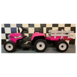 Trattore Macchina Elettrica per Bambina a Batteria 12V Rosa Telecomandata Bimbi