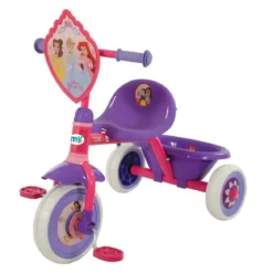 Triciclo Bambini con Maniglia Regolabile Principesse Disney Ruote EVA