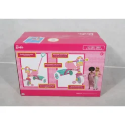 Triciclo Bambini con Maniglia Regolabile Removibile Barbie Ruote EVA