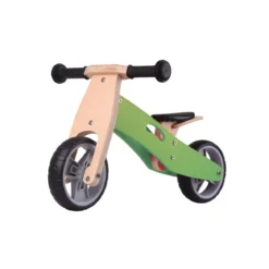 Triciclo Bicicletta da Bambini Legno Verde Pedagogica Senza Pedali a Spinta Bici