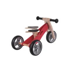 Triciclo Bicicletta per Bambina Legno Rosa Pedagogica Senza Pedali a Spinta Bici