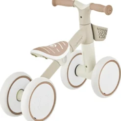 Triciclo Cavalcabile Beige Ergonomico Ecologico Cestino per Equilibrio