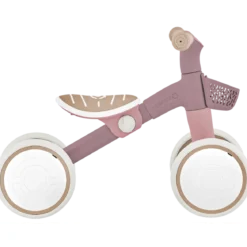 Triciclo Cavalcabile Rosa Ergonomico Ecologico Cestino per Equilibrio