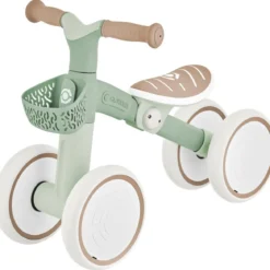 Triciclo Cavalcabile Verde Ergonomico Ecologico Cestino per Equilibrio