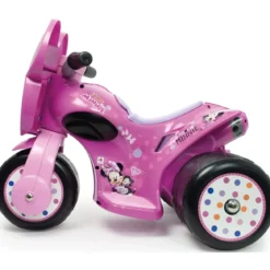 Triciclo Elettrico per Bambini 6V Minnie Disney Rosa Caricabatterie