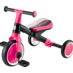 Triciclo Evolutivo Bambini 2 in 1 Rosa Neon Bici Pedali Removibili