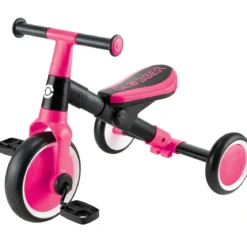 Triciclo Evolutivo Bambini 2 in 1 Rosa Neon Bici Pedali Removibili
