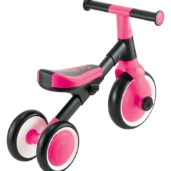 Triciclo Evolutivo Bambini 2 in 1 Rosa Neon Bici Pedali Removibili