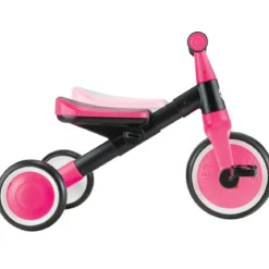 Triciclo Evolutivo Bambini 2 in 1 Rosa Neon Bici Pedali Removibili