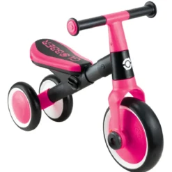Triciclo Evolutivo Bambini 2 in 1 Rosa Neon Bici Pedali Removibili