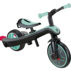 Triciclo Evolutivo 4 in 1 Maniglione Regolabile Balance Bike Verde Menta