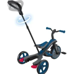 Triciclo Evolutivo 4 in 1 Maniglione Regolabile Balance Bike Blu Reale