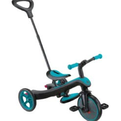 Triciclo Evolutivo 4 in 1 Maniglione Regolabile Balance Bike Verde Acqua
