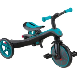 Triciclo Evolutivo 4 in 1 Maniglione Regolabile Balance Bike Verde Acqua