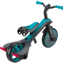 Triciclo Evolutivo 4 in 1 Maniglione Regolabile Balance Bike Verde Acqua