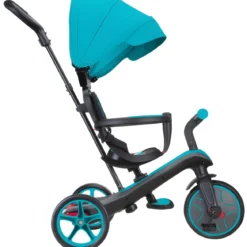 Triciclo Evolutivo 4 in 1 Maniglione Regolabile Balance Bike Verde Acqua
