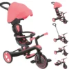 Triciclo Evolutivo 4 in 1 Maniglia Regolabile Balance Bike Rosa Corallo