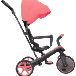Triciclo Evolutivo 4 in 1 Maniglia Regolabile Balance Bike Rosa Corallo