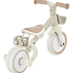 Triciclo Evolutivo per Bambini 3 in 1 Beige Regolabile Ecologico