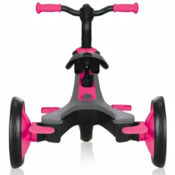 Triciclo Evolutivo per Bambini 4 in 1 Nero Rosa Neon Regolabile