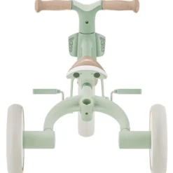 Triciclo Evolutivo per Bambini 3 in 1 Verde Salvia Regolabile Ecologico