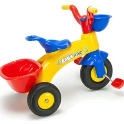 Triciclo per Bambini Cesto Anteriore Posteriore Cavalcabile con Pedali