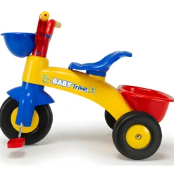 Triciclo per Bambini Cesto Anteriore Posteriore Cavalcabile con Pedali