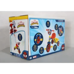 Triciclo per Bambini con Maniglia Regolabile Spiderman Ruote EVA