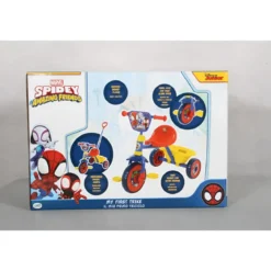 Triciclo per Bambini con Maniglia Regolabile Spiderman Ruote EVA