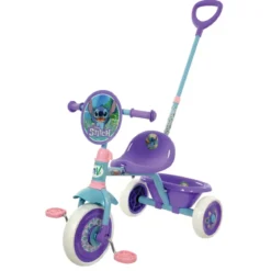 Triciclo per Bambini con Maniglia Regolabile Stitch Disney Ruote EVA
