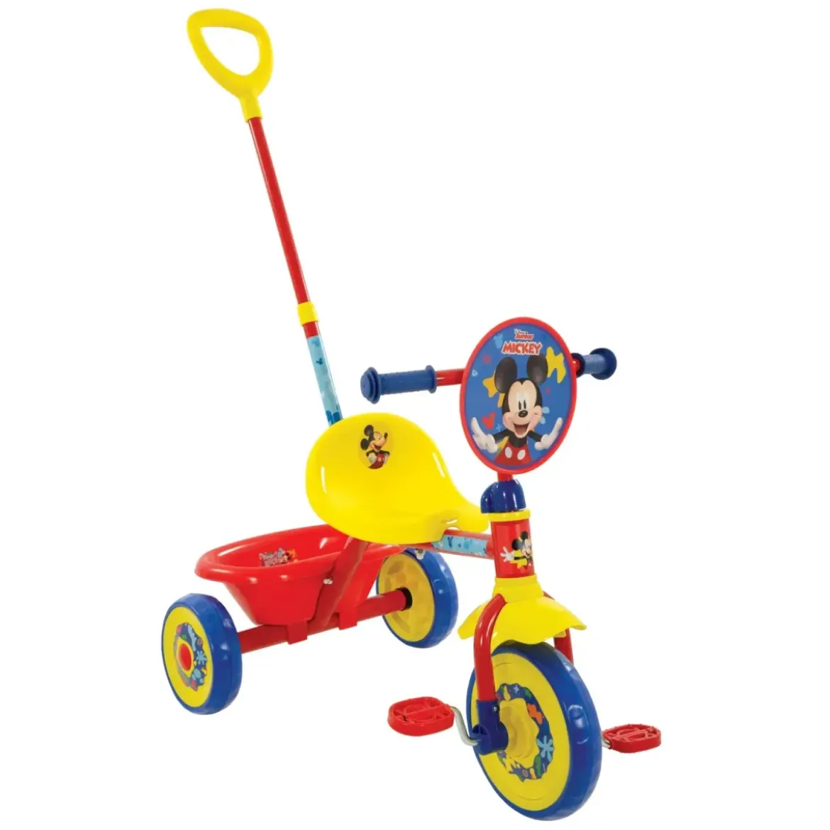 Triciclo per Bambini Maniglia Regolabile Topolino Disney Ruote EVA